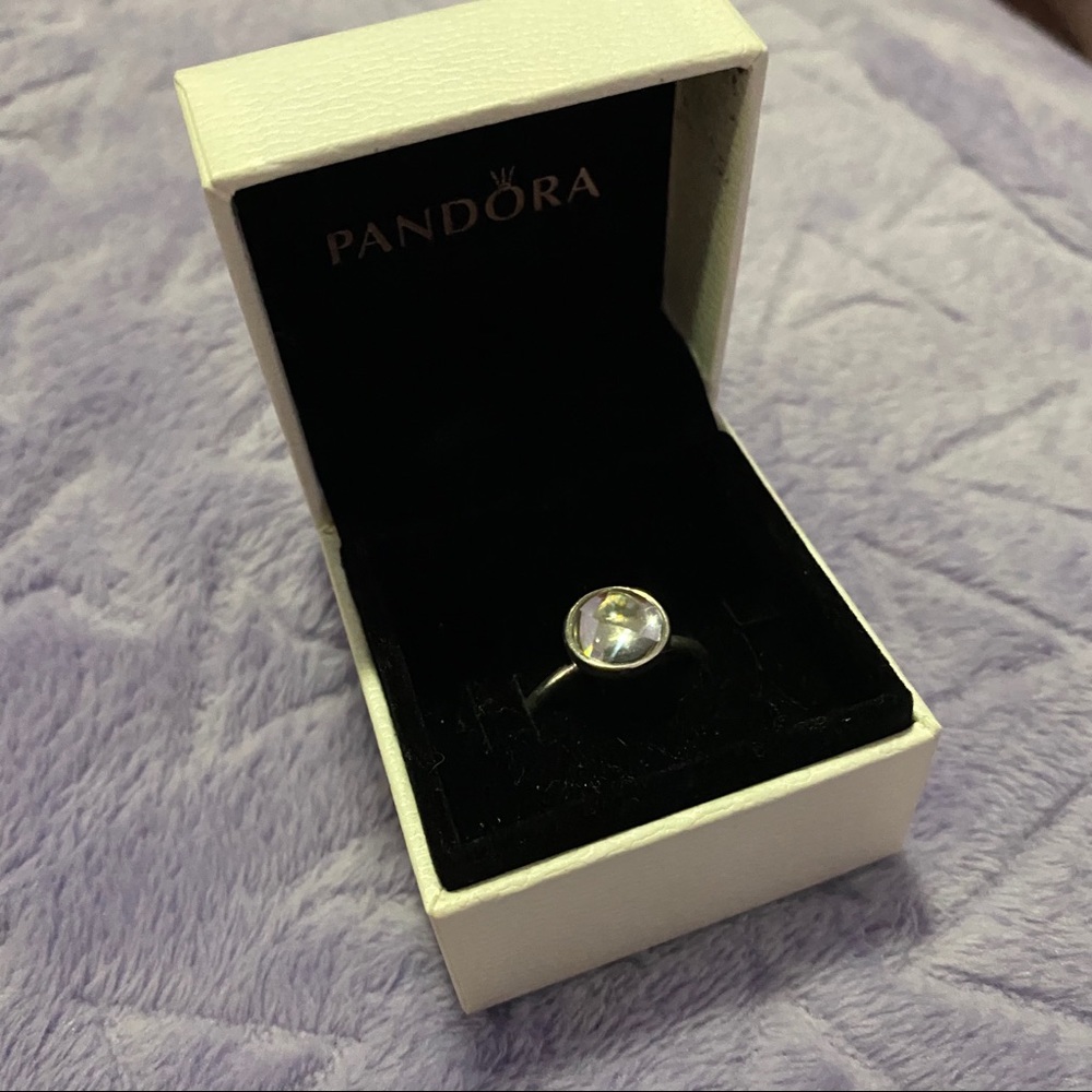 Poetic Droplet Ring Clear CZ Size 8.5 (58)
